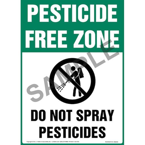 Pesticide Free Zone Sign