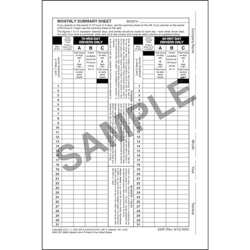 Monthly Log Summary Envelope - Open-End Flap, Brown Stock (01008)