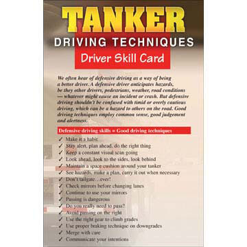 Tanker Driving Techniques - Driver Skills Cards (00876)