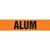 Alum Pipe Marker - ASME/ANSI - Orange - 013691