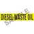 Diesel Waste Oil Pipe Marker - ASME/ANSI - Yellow - 013736