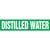 Distilled Water Pipe Marker - ASME/ANSI - Green - 013738