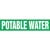 Potable Water Pipe Marker - ASME/ANSI - Green - 013841