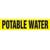 Potable Water Pipe Marker - ASME/ANSI - Yellow - 013841