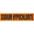 Sodium Hypochlorite Pipe Marker - ASME/ANSI - Orange - 013872