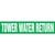 Tower Water Return Pipe Marker - ASME/ANSI - Green - 013890