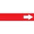 Wordless Pipe Marker - Short Red Arrow - ASME/ANSI - Red - 013903