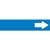 Wordless Pipe Marker - Short Blue Arrow - ASME/ANSI - Blue - 013903