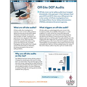 Free Off-Site DOT Audits Compliance Brief